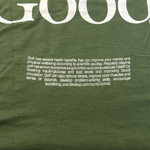 URBAN OUTFITTERS Green Golf is Good T-Shirt with Smiley Face - Picture 6 of 10